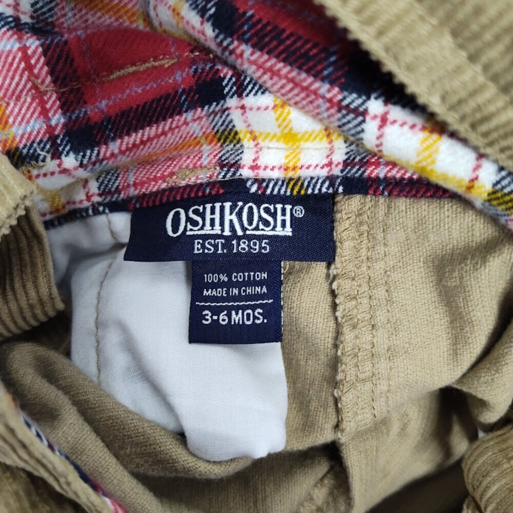 Vintage OshKosh Y2K Corduroy Baby Coverall 3-6 Month Brown NWT - Picture 8 of 10